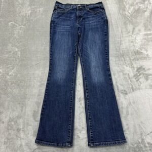 Levis Jeans Womens 8 Blue 515 Bootcut Stretch Dark Wash Denim Pockets Logo City